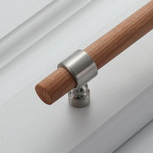 Load image into Gallery viewer, Wood Handles for Furniture Bronze in Cabinet Pulls and modern Black kitchen doors drawer kids gold adjustable knobs 128mm 160mm