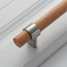 Load image into Gallery viewer, Wood Handles for Furniture Bronze in Cabinet Pulls and modern Black kitchen doors drawer kids gold adjustable knobs 128mm 160mm