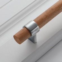 Load image into Gallery viewer, Wood Handles for Furniture Bronze in Cabinet Pulls and modern Black kitchen doors drawer kids gold adjustable knobs 128mm 160mm