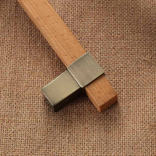 Load image into Gallery viewer, Wood Handles for Furniture Bronze in Cabinet Pulls and modern Black kitchen doors drawer kids gold adjustable knobs 128mm 160mm