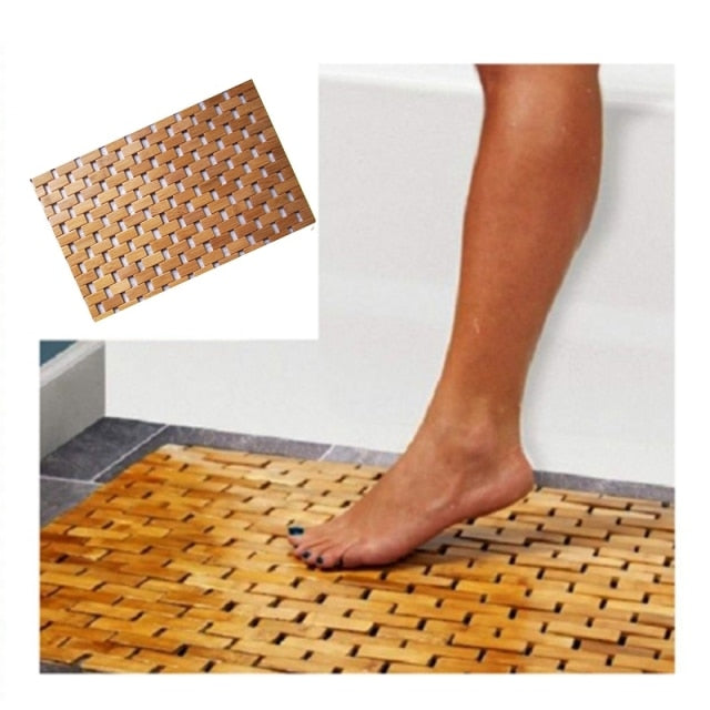 Teak Wood Bath Mat