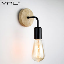 Load image into Gallery viewer, Wood Industrial Loft Wall Lamp Vintage Retro Decor Wall Light Fixtures For Living Room Home Indoor Sconces Lighting Decorative
