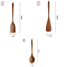 Load image into Gallery viewer, Sets of Teak Wood Tableware Utensils
