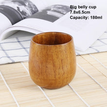 Load image into Gallery viewer, Wooden Big Belly Cups Handmade Natural Spruce Wood Cups Beer Tea Coffee Milk Water Cup Kitchen Bar Drinkware Dropshipping
