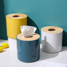 Load image into Gallery viewer, Tissue Box Holder Kitchen Living Room Tissue Storage Box Toilet Bathroom Tissue Rack Round Container
