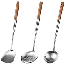 Load image into Gallery viewer, Wok Spatula &amp; Ladle &amp; Spoon Set
