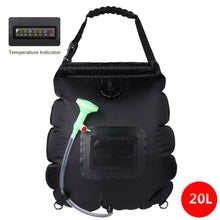 Load image into Gallery viewer, Water Bags 20L Outdoor Camping Hiking Solar Shower Bag Heating Camping Shower Climbing Hydration Bag Hose Switchable Shower Head
