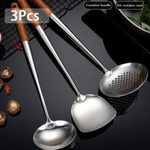 Load image into Gallery viewer, Wok Spatula &amp; Ladle &amp; Spoon Set
